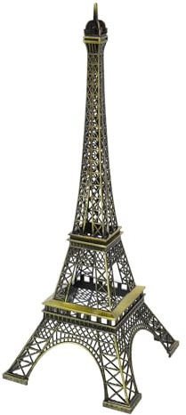 Homoyoyo Mini Eiffelturm-Statue, Eiffelturm Modell aus Metalllegierung 38cm Vintage Skulptur Tischdekoration Romantische Wohnraum Deko für Büro Regal und Party