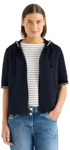 Cecil Damen Kurzarm Sweatjacke mit Kapuze