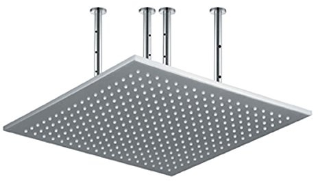 StoneArt Regendusche Duschkopf Brausekopf Bad Regendusche Set aus Edelstahl 304 mit Deckenhalterung Regendusche 820030 chrome, 50x50cm, eckig
