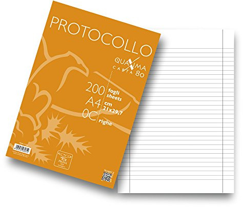 Pigna 02156210 C Protokoll in Ries 1 Pack mit 200 Blättern