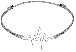 Elli Armband Damen Herzschlag Textil Geo in 925 Sterling Silber