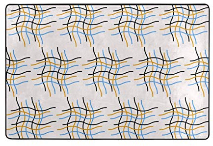 FANTAZIO Teppich Zopf Cremeweiß Hintergrund gerade Teppichgreifer für Ecken und Kanten Anti-Rutsch Ideal Teppichstopper für Küche/Bad 91,4 x 61 cm/183 x 122 cm, Polyester, 1, 36 x 24 inch