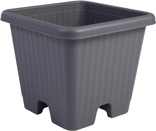 Iris Ohyama Vaso per piante, fioriera d'aria con sistema di drenaggio dell'acqua per il giardinaggio - Air Vegetable Planter400, Grigio