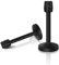 2 Pack Black Door Stopper 4 Inch Wall Mounted with Door Rubber Tips for Skirtings, 100mm Door Stops