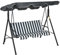 Outsunny Hollywoodschaukel mit Sitzpolster, 3-Sitzer Gartenschaukel mit verstellbarem Sonnendach, Schaukelbank belast bis 240 kg, für Garten, Terrasse, 172 x 110 x 153 cm, Grau+Weiß