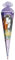 ROTH Schultüte groß Blumenpferde 85 cm - 6-eckig, Rot(h)-Spitze, Tüllverschluss - Zuckertüte Pferde
