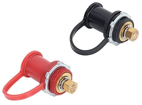 Battery Charging Post, Remote Battery Jumper Terminals Stud Cap Battery Charger Post Kit Battery Jump Post Kit for Auto, Truck, Boat, RV