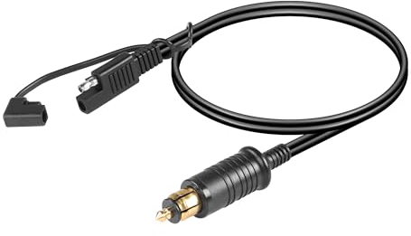 SinLoon DIN Hella Powerlet Plug a SAE Adaptador Conector 12-24V 18AWG Cable con tapa antipolvo Liberación y desconexión rápida Compatible con encendedor de cigarrillos de motocicleta BMW