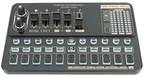 Podcast-Ausrüstungspaket, Audio-Interface Mit DJ-Mixer, Live-Soundkarte, Nieren-Tonabnehmer, Dual-Mikrofon-Kopfhörer Für DJ-Karaoke-Gitarre