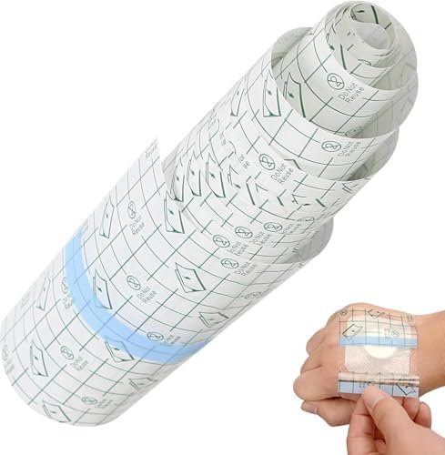 Tattoo Folie 15 cm x 2 m - Wasserdichtes Duschpflaster für die Tattoo-Heilung - Transparente Bandage aus PET und PU-Folie - Atmungsaktiv und Hautfreundlich - Schutz vor Wasser, Schmutz und Infektionen