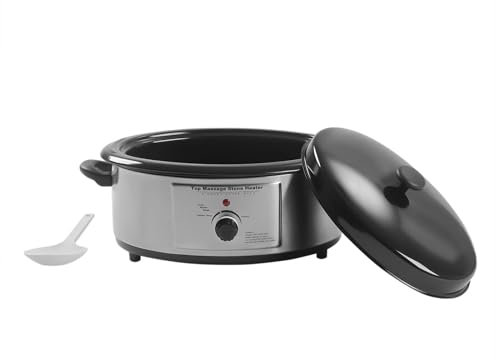 Hot Stone Wärmegerät Erwärmer Heater Heizgerät digitaler Kontrolleinheit und Temperaturanzeige Edelstahl Digitales Display Und Abschaltautomatik