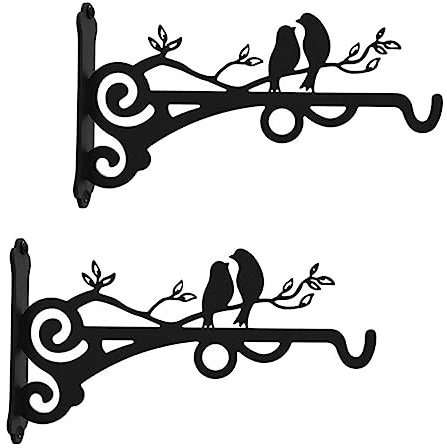 HYTROVE 2 Piezas Colgantes Macetas de Pared de Soporte Decorativo de Hierro