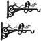 HYTROVE 2 Piezas Colgantes Macetas de Pared de Soporte Decorativo de Hierro