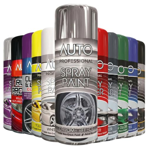 AUTOfactory GB 1 x Auto Extreme Chrome Gloss Spray Paint 400ml Professional Quality, Perfect Finish Multipurpose Aerosol for Cars, Bikes,Vans, Metal, Wood - ASP-1