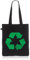 style3 Recycle Biobaumwolle Beutel Jutebeutel Tasche Tote Bag, Farbe:Schwarz