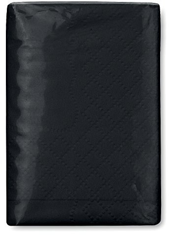 Papiertaschentücher im Minipack: je 10 Stück, schwarz