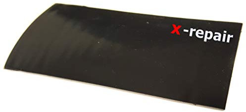 x-repair-patch - Adhesivo de goma para reparación, elástico, resistente al agua, negro, tiendas de campaña, piscinas, lona de camiones, deportes acuáticos, x-repair-rubber, transparente, 20 x 10 cm