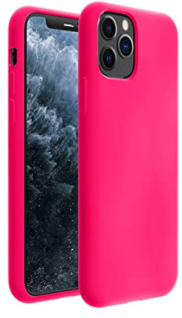 ZUSLAB Nano Silicone Cover Compatibile con Apple iPhone 11 Pro Antiurto Gel Paraurti in Gomma Astuccio Magro Protettivo Copertina - Hot Rosa