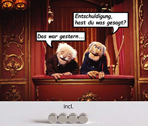 generisch Blechschild 20x30cm gewölbt incl. 4 Magneten Waldorf Statler Muppet Show Hast Du was Deko Geschenk Schild