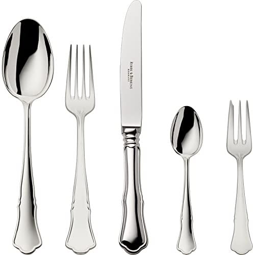 Robbe & Berking Alt-Chippendale 5 pzas. Cubiertos de menú (Plata de Ley 925)