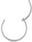 PROSTEEL 20 Gauge/0,8mm Universal Piercing Ring für Nase Septum Conch Helix Ohr 316L Chirurgenstahl Lippenring Nasenring Segmentring Coole Körper Schmuck Accessoire, 6mm silberfarben