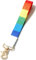 DQL Schlüsselbänder für Ausweise, niedlicher Schlüssel-Ausweishalter, Hand-/Handgelenk-Schlüsselband für Damen, neue Regenbogen, wristlet