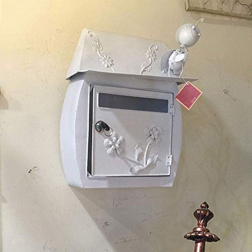 XBSLJ Cassetta delle Lettere Antica, Cassetta delle Lettere, Cassetta delle Lettere, Cassetta delle Lettere in Stile Inglese con Montaggio a Parete, Cassetta delle Lettere con Serratura Cassetta
