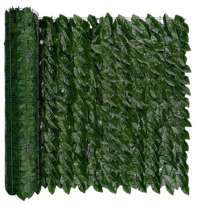 VIRSUS Siepe Artificiale 1x3 m per Balcone Edera 100x300 cm Siepe Sintetica Rotolo Siepe Finta da Esterno con Foglie Recinzione Giardino per Arredo Esterno