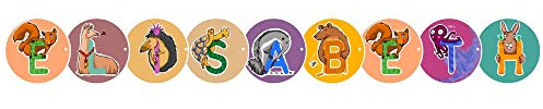 Girlanda - individuelle Buchstabengirlande/Namensgirlande/Wimpelkette/Namenskette für Kinderzimmer, Geburtstag, Baby & Party zum selbst gestalten (9 Buchstaben)