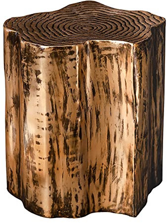 Riess Ambiente Extravaganter Beistelltisch Organic Orient 44cm Gold Baumstamm-Optik Deko Tisch Couchtisch Nachttisch