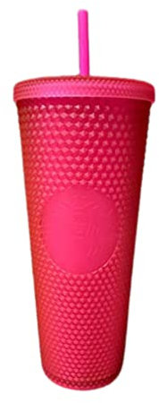 STARBUCKS Summer 2021 Limited Edition Hot Pink Studded Tumbler