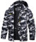 TACVASEN Herren Warme Skijacke Gefütterte Winterjacke Wasserabweisende mit Abnehmbarer Kapuzen (XXL, Schwarz-Camo)
