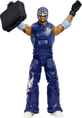WWE Rey Mysterio SummerSlam Elite Collection Actionfigur Dominik Mysterio Build-A-Figur Teile, Sammlerstück Geschenk ab 8 Jahren, HHR69