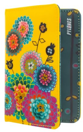 Pylones, Schutzhülle für Reisepass/Reisepass, Dahlia, beschichteter Stoff, 9,5 x 13,5 cm, mehrfarbig, 9,5 x 13,5 cm, Klassisch