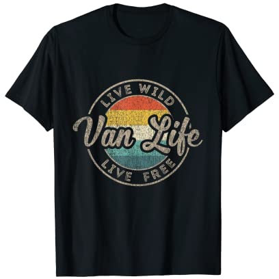 Van Life Vêtements rétro vintage Van Dwellers Vanlife Nomads T-Shirt