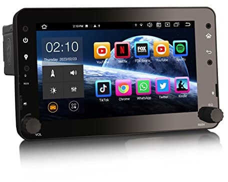 Erisin 8-Kern 4GB+64GB 7 Zoll Android 14 Autoradio Bluetooth GPS Navi Für Alfa Romeo Spider 159 Sportwagon Brera Unterstützt Wireless Carplay Android Auto WiFi DAB+ DSP USB RDS OBD2 DVB-T2 Canbus SWC