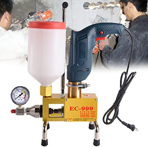 High Pressure Injection Machine, High Pressure Floor Grout Machine, 910 W / 1100 W Floor Joint Machine, Electric Mortar Syringe Pouring Tool for Compression, Filling, Sealing, Home and Office,910W