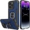 Honeyview ShockProof Case for iPhone 14 Pro with Ring Kickstand, Bumper Armour Phone Cover for Apple iPhone 14 Pro - Blue