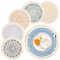 Platzset Boho 6er Set,RUNEAY Platzdeckchen Rund Gewebte Tischsets Baumwolle Platzsets Abwaschbar Hitzebeständig für Hochzeit Restaurant Party Outdoor Tischdeko(Ø 33cm/13zoll)