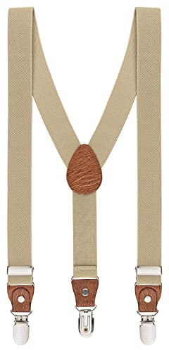 BomGuard Kinder Hosenträger 1-8 Jahre Junge Kleinkind, beige