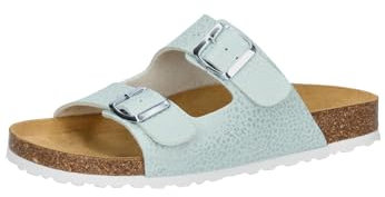 Lico Damen Bioline Platino Pantoletten, Türkis/Silber, 42 EU