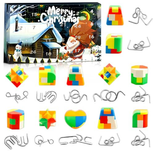 Knobelspiele Metall,Knobel Spielzeug mit Metall Geduldsspiele Mini Denkspiel für Kinder und Erwachsene