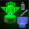 Cool&Cute Lámpara led mesita de Noche Real Betis-2 pantallas a precio de 1: Escudo Betis + Pantalla lisa para escribir o dibujar-lápiz-16 colores de luz-portátil-mando a distancia-cargador