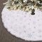 Sensong 90CM Weihnachtsbaum Decke Weißer Schneeflocke Weiss Plüsch Kunstfell Weihnachtsbaumdecke Christbaumständer Dekorationen Teppich