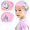 2 Stück Kinder Badekappe Wasserdicht Einhorn Silikon Schwimmhaube für Mädchen Jungen badehaube Kinder Badekappe für Langes und Kurzes Haar