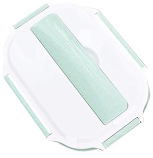 4 Box Food Storage Noodle Bowl Sealing stainless steel utensils Snack Plate Lunch Container Camping Tableware Lunch Kitchen Dinnerware student insulation dessert plate ( Color : Green , Size : 27x20cm