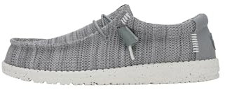 HEYDUDE - Men's Wally Stretch Sox Slip-On Shoes, Grey, 8 UK
