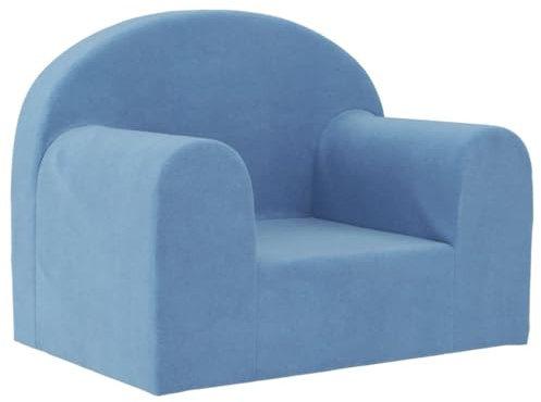 vidaXL Kindersofa Blau Weich Plüsch