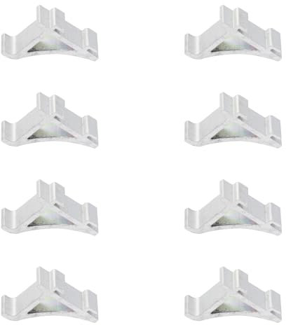 Hemobllo Refrigerator Shelf Clips - Freezer Shelf Clips Aluminium Freezer Cooler Shelf Clips Metal Refrigerator Shelf Support Clips Commercial Freezer Shelf Support Clips, 8 Pcs