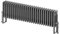 Utopia Horizontal Traditional 4 Column Radiator, 300mm x 1190mm, Quadruple Round Bar Cast Iron Style, Central Heating Rad – Grey